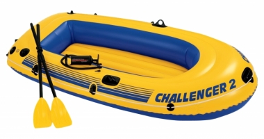 Лодка надувная двухместная 236x114 см, Challenger-2 Set, Intex 68367NP